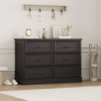 Comodino Moderno con Cassetti, Mobile Contenitore  Perfetto per la Camera da Letto, Organizer con Cassetti, Legno Robusto, Design Salvaspazio  Nero Venatura del Legno