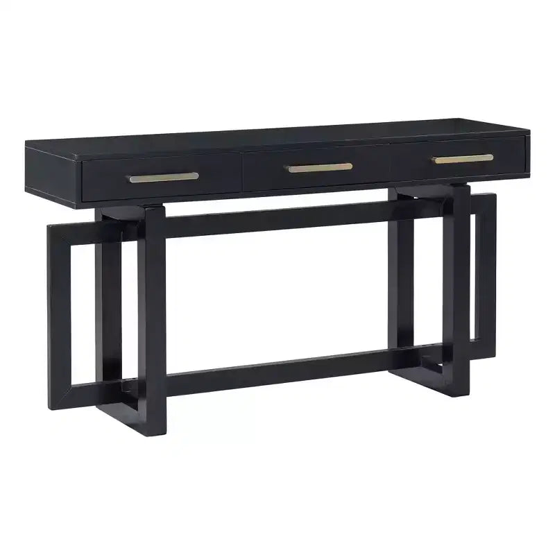 Consolle Okak stile moderno artistico con 3 cassetti, elegante tavolo da ingresso con gambe a incrocio, tavoli da foyer per ingresso, soggiorno