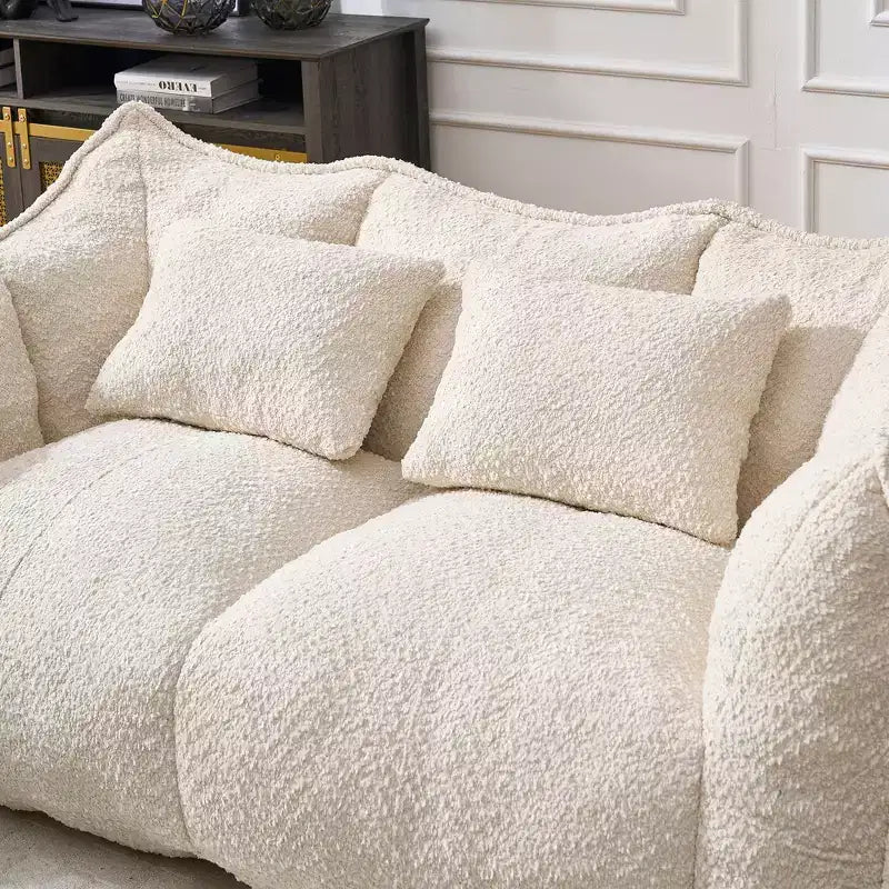 TUYOHW Poltrona Sacco con Braccioli, Divano da Terra in Schiuma ad Alta Resilienza per 2, Comoda Poltrona Divano Lazy per un Salotto Moderno