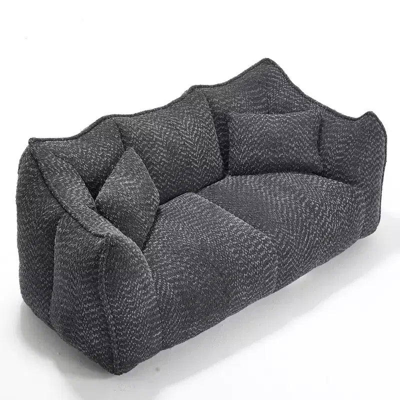 TUYOHW Poltrona Sacco con Braccioli, Divano da Terra in Schiuma ad Alta Resilienza per 2, Comoda Poltrona Divano Lazy per un Salotto Moderno