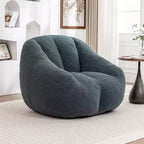 TUYOHW Poltrona Sacco in Tessuto Teddy Peluche, Poltrona da Pavimento in Memory Foam per un Comfort Morbido, Moderna Poltrona Gaming per il Soggiorno