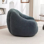 TUYOHW Poltrona Sacco in Tessuto Teddy Peluche, Poltrona da Pavimento in Memory Foam per un Comfort Morbido, Moderna Poltrona Gaming per il Soggiorno