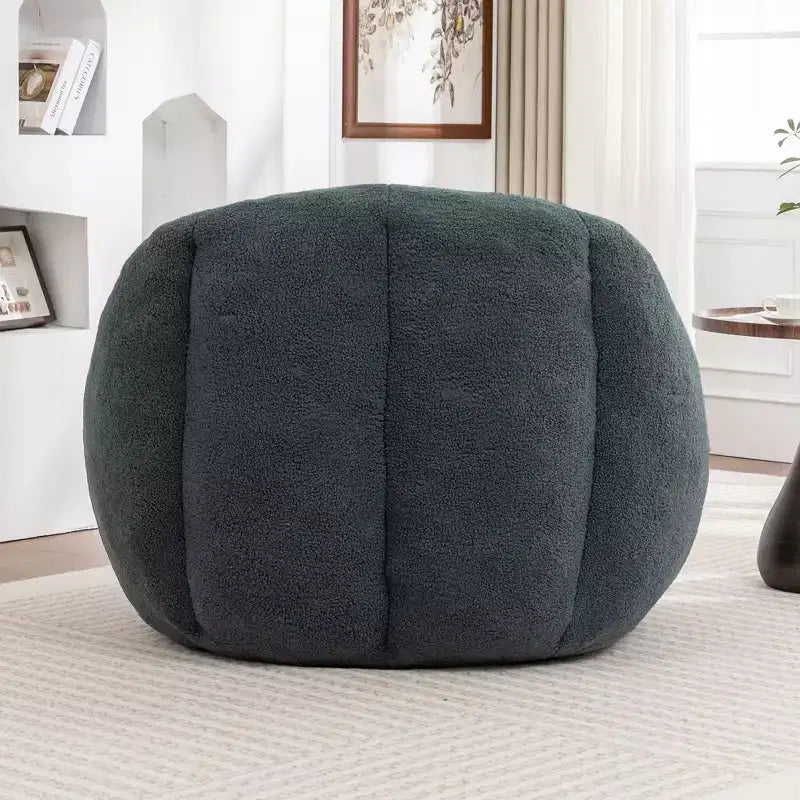 TUYOHW Poltrona Sacco in Tessuto Teddy Peluche, Poltrona da Pavimento in Memory Foam per un Comfort Morbido, Moderna Poltrona Gaming per il Soggiorno