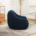 TUYOHW Poltrona Sacco in Tessuto Teddy Peluche, Poltrona da Pavimento in Memory Foam per un Comfort Morbido, Moderna Poltrona Gaming per il Soggiorno
