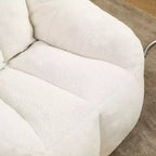TUYOHW Poltrona Sacco in Tessuto Teddy Peluche, Poltrona da Pavimento in Memory Foam per un Comfort Morbido, Moderna Poltrona Gaming per il Soggiorno