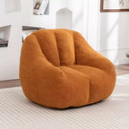 TUYOHW Poltrona Sacco in Tessuto Teddy Peluche, Poltrona da Pavimento in Memory Foam per un Comfort Morbido, Moderna Poltrona Gaming per il Soggiorno