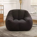 TUYOHW Poltrona Sacco in Tessuto Teddy Peluche, Poltrona da Pavimento in Memory Foam per un Comfort Morbido, Moderna Poltrona Gaming per il Soggiorno