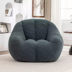TUYOHW Poltrona Sacco in Tessuto Teddy Peluche, Poltrona da Pavimento in Memory Foam per un Comfort Morbido, Moderna Poltrona Gaming per il Soggiorno