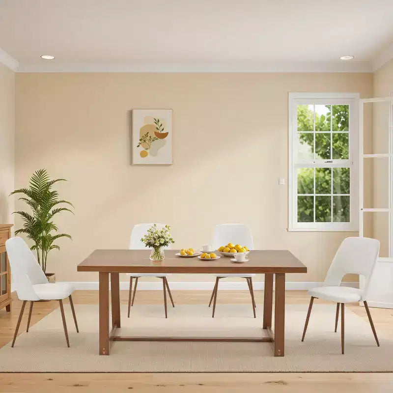 Tavolo da pranzo in legno massiccio EROMMY da 183 cm per 6 persone