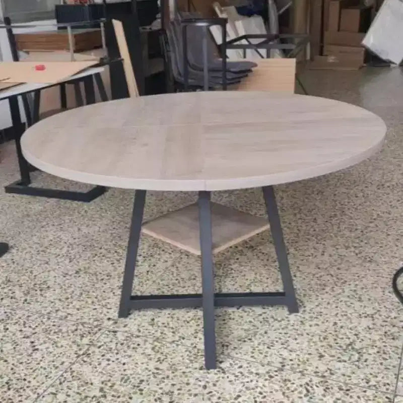 Round MDF & Iron Dining Table (New Model)
