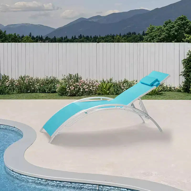 Set di 2 sedie a sdraio da esterno, lettini con schienale regolabile, sedie reclinabili per prendere il sole per giardino, balcone, spiaggia
