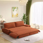 Divano letto convertibile 3 in 1 Queen Size con cuscini e struttura estraibile, divano letto moderno in velluto a coste per soggiorno o camera degli ospiti - Panipeachy