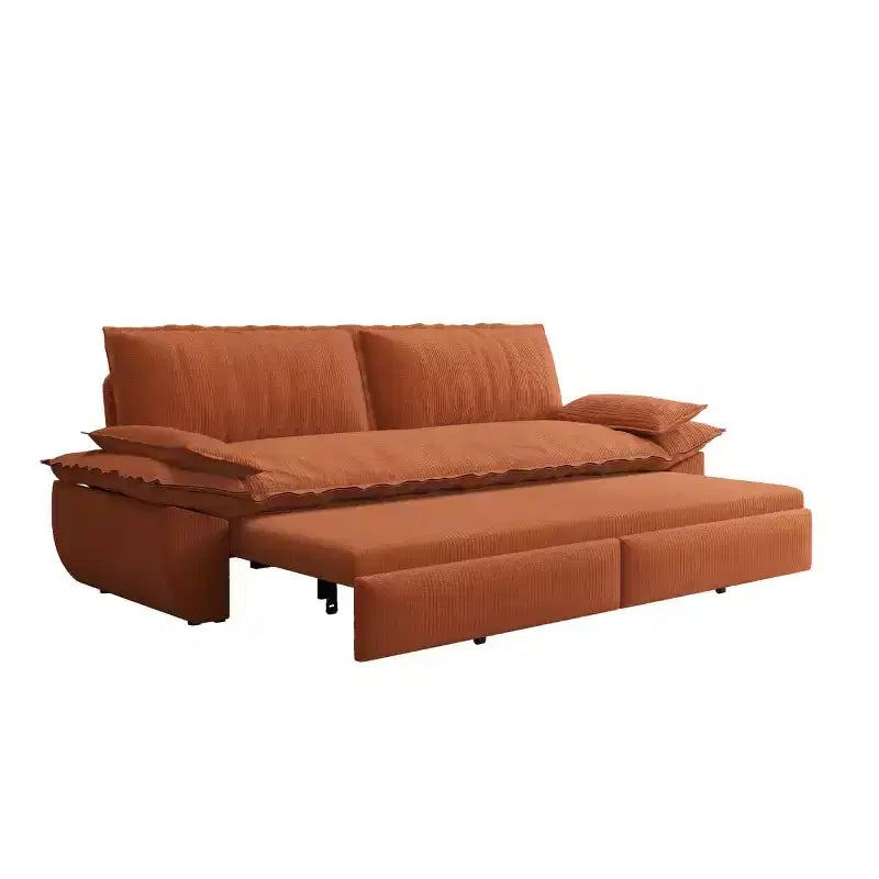 Divano letto convertibile 3 in 1 Queen Size con cuscini e struttura estraibile, divano letto moderno in velluto a coste per soggiorno o camera degli ospiti - Panipeachy