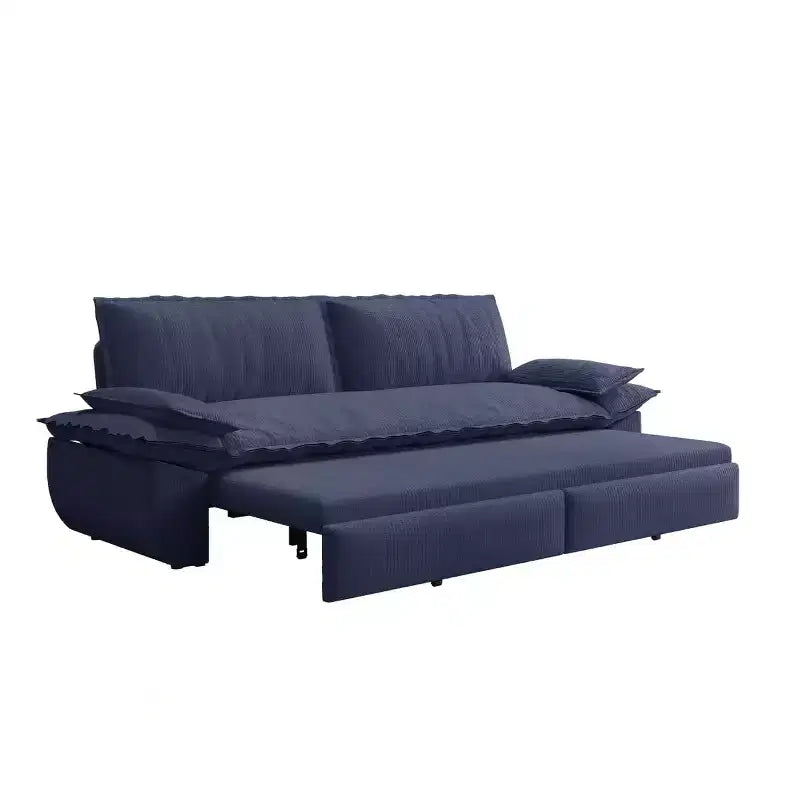 Divano letto convertibile 3 in 1 Queen Size con cuscini e struttura estraibile, divano letto moderno in velluto a coste per soggiorno o camera degli ospiti - Panipeachy
