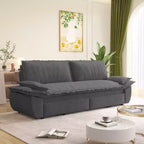 Divano letto convertibile 3 in 1 Queen Size con cuscini e struttura estraibile, divano letto moderno in velluto a coste per soggiorno o camera degli ospiti - Panipeachy