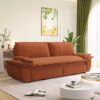 Divano letto convertibile 3 in 1 Queen Size con cuscini e struttura estraibile, divano letto moderno in velluto a coste per soggiorno o camera degli ospiti - Panipeachy