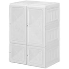 Portable Wardrobe, Foldable Clothes Storage Organizer with 6 Compartments, Magnet Doors, Easy Assembly