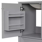Mobile bagno 30 pollici con lavabo, Mobiletto contenitore da bagno con cassetti e ripiano, Mobile da bagno con lavabo singolo