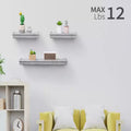 23.6 Gray Floating Shelf C invisible-bracket wood wall mount, perfect bathroom/bedroom/kitchen dcor or book/plant display, easy install.