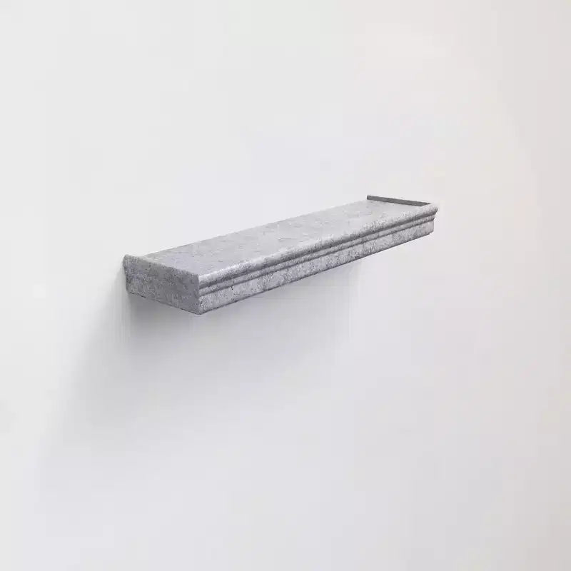 Mensola galleggiante grigia da 23,6 pollici con staffa invisibile per montaggio a parete in legno, perfetta per l'arredamento di bagno/camera da letto/cucina o per esporre libri/piante, facile da installare.