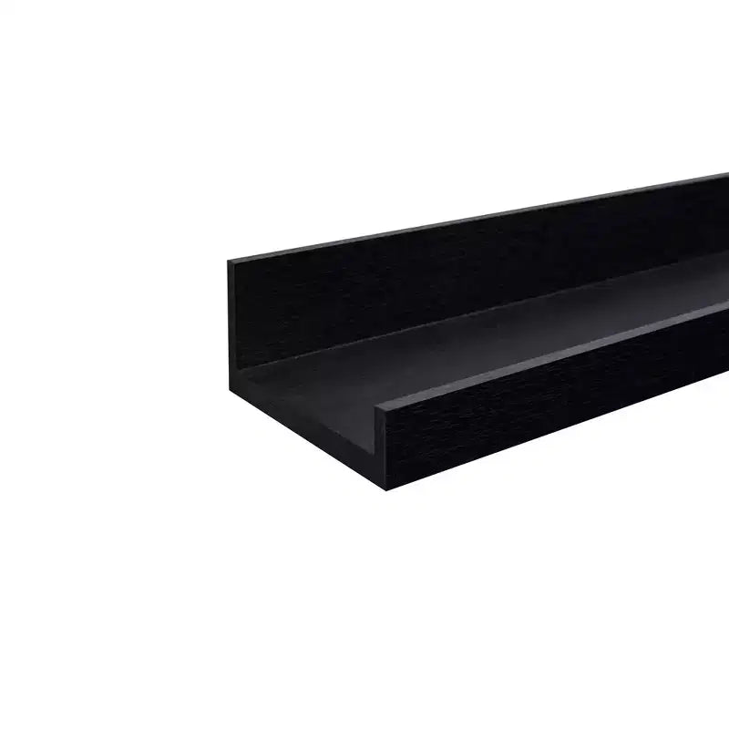 Mensola galleggiante nera da 40 cm, con supporti a scomparsa, in legno, per parete, perfetta per l'arredamento di bagno/camera da letto/cucina o per esporre libri/piante, facile da installare.