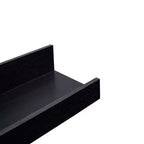Mensola galleggiante nera da 40 cm, con supporti a scomparsa, in legno, per parete, perfetta per l'arredamento di bagno/camera da letto/cucina o per esporre libri/piante, facile da installare.