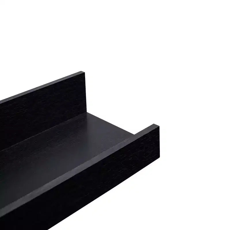 Mensola galleggiante nera da 40 cm, con supporti a scomparsa, in legno, per parete, perfetta per l'arredamento di bagno/camera da letto/cucina o per esporre libri/piante, facile da installare.