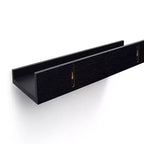 Mensola galleggiante nera da 40 cm, con supporti a scomparsa, in legno, per parete, perfetta per l'arredamento di bagno/camera da letto/cucina o per esporre libri/piante, facile da installare.