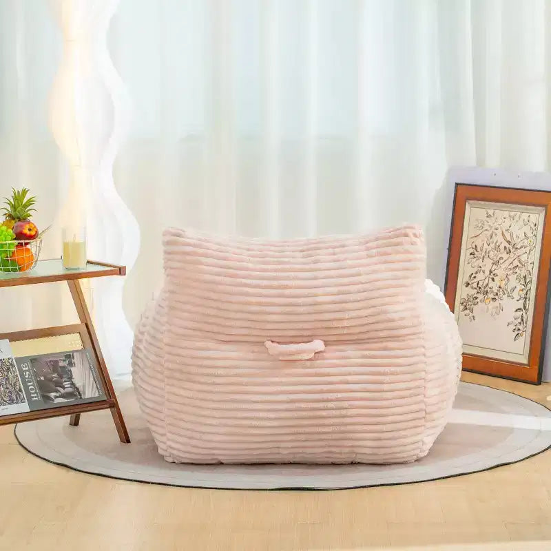 TUYOHW Poltrona Sacco in Velluto a Coste, Divano Sacco Gigante Moderno con Braccioli e Schiuma ad Alta Resilienza, Comoda Poltrona Relax per il Soggiorno