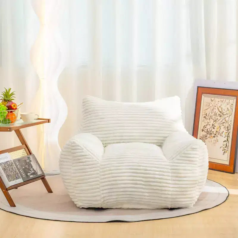 TUYOHW Poltrona Sacco in Velluto a Coste, Divano Sacco Gigante Moderno con Braccioli e Schiuma ad Alta Resilienza, Comoda Poltrona Relax per il Soggiorno