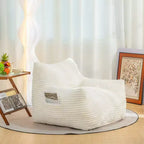 TUYOHW Poltrona Sacco in Velluto a Coste, Divano Sacco Gigante Moderno con Braccioli e Schiuma ad Alta Resilienza, Comoda Poltrona Relax per il Soggiorno