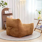 TUYOHW Poltrona Sacco in Velluto a Coste, Divano Sacco Gigante Moderno con Braccioli e Schiuma ad Alta Resilienza, Comoda Poltrona Relax per il Soggiorno