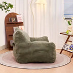 TUYOHW Poltrona Sacco in Velluto a Coste, Divano Sacco Gigante Moderno con Braccioli e Schiuma ad Alta Resilienza, Comoda Poltrona Relax per il Soggiorno