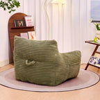 TUYOHW Poltrona Sacco in Velluto a Coste, Divano Sacco Gigante Moderno con Braccioli e Schiuma ad Alta Resilienza, Comoda Poltrona Relax per il Soggiorno