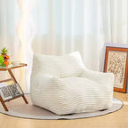 TUYOHW Poltrona Sacco in Velluto a Coste, Divano Sacco Gigante Moderno con Braccioli e Schiuma ad Alta Resilienza, Comoda Poltrona Relax per il Soggiorno