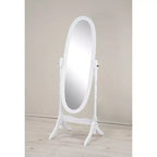 TUYOHW Anna Style Decorative Full Length Mirror for Bedroom,Dressing Room,Traditional Standing Full Cheval Mirror with Wood Frame,White