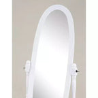 Specchio Decorativo a Figura Intera TUYOHW Anna Style per Camera da Letto, Spogliatoio, Specchio a Cheval Tradizionale a Terra con Cornice in Legno, Bianco
