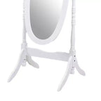 Specchio Decorativo a Figura Intera TUYOHW Anna Style per Camera da Letto, Spogliatoio, Specchio a Cheval Tradizionale a Terra con Cornice in Legno, Bianco