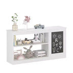 Libreria e armadietto portagiochi 3 in 1 per bambini con lavagna – Organizzatore moderno bianco per sala giochi