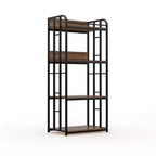 Scaffale da Panettiere da Cucina Resistente a 4 Ripiani Regolabili, Carrello Porta Microonde Indipendente per Riporre Oggetti in Cucina, Soggiorno, Garage