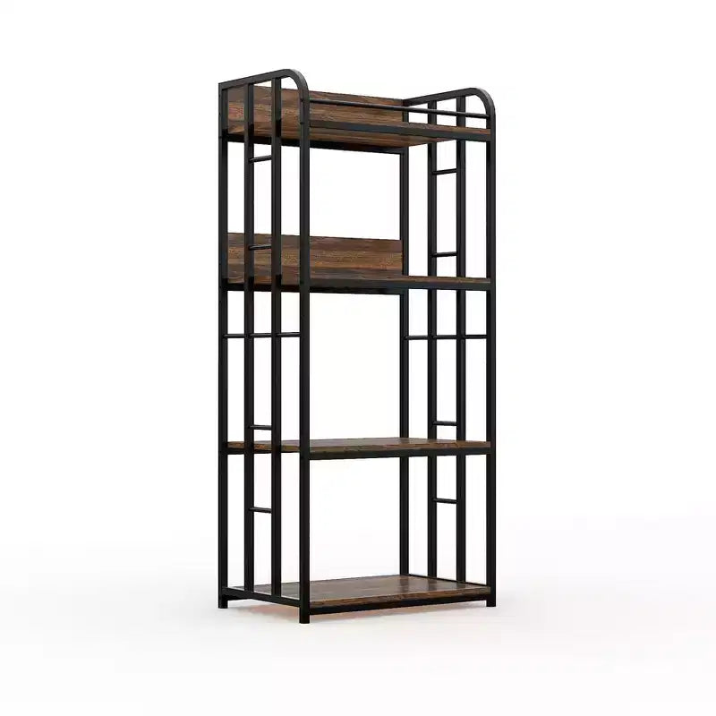 Scaffale da Panettiere da Cucina Resistente a 4 Ripiani Regolabili, Carrello Porta Microonde Indipendente per Riporre Oggetti in Cucina, Soggiorno, Garage