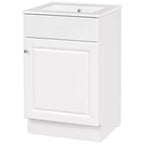 Mobiletto da bagno salvaspazio 20, mobiletto da bagno con lavabo singolo e mensola