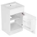 Mobiletto da bagno salvaspazio 20, mobiletto da bagno con lavabo singolo e mensola