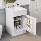 Mobiletto da bagno salvaspazio 20, mobiletto da bagno con lavabo singolo e mensola