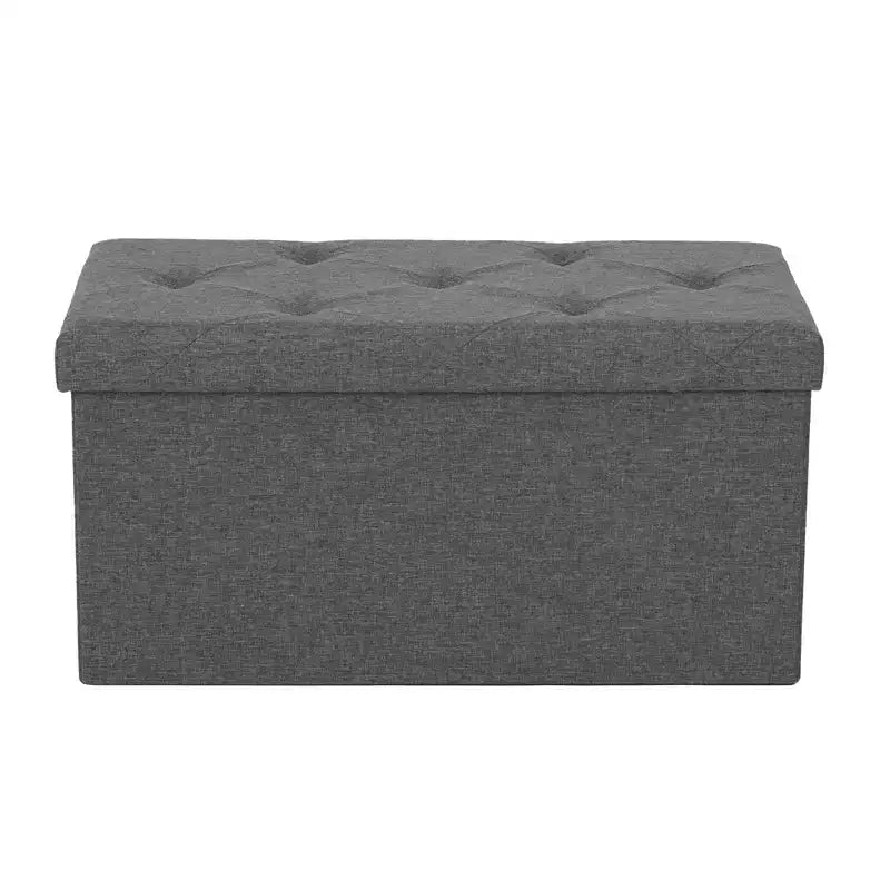 Okak 29.9/43.3IN Ottoman with Storage and Thicker Foam Padded Seat, Folding Storage Bench with Large Capacity, End Of Bed Bench for Living Room