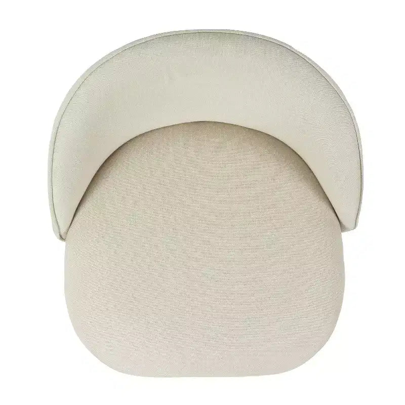 HomeRoots Set di due sedie da bar girevoli da 27 pollici beige e rovere in tessuto e metallo altezza bancone