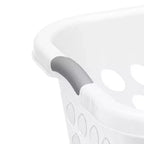 Cesta portabiancheria quadrata Sterilite, 1,5 Bushel, con manici, bianca, confezione da 8