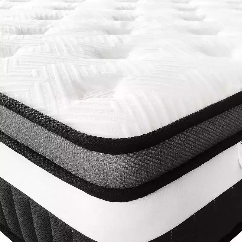 Materasso King da 14 Pollici, Memory Foam Gel e Molle Insacchettate Indipendenti, Rinfrescante, Media Durezza, Certificato CertiPUR-US, Materasso in Scatola