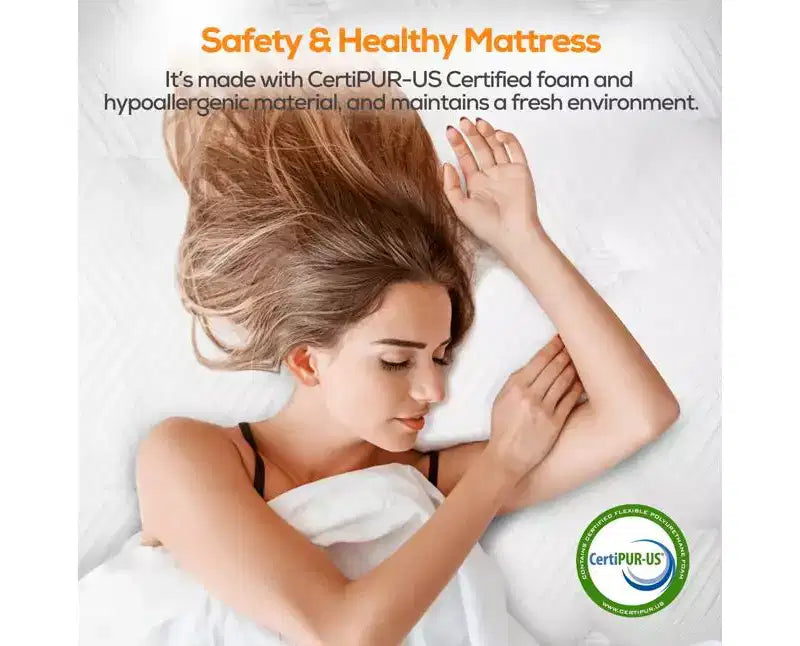 Materasso King da 14 Pollici, Memory Foam Gel e Molle Insacchettate Indipendenti, Rinfrescante, Media Durezza, Certificato CertiPUR-US, Materasso in Scatola