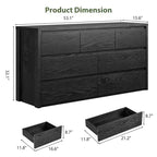 Cassettiera a 7 cassetti per camera da letto, Comò moderno e spazioso, Grande cassettiera in legno per soggiorno, corridoio, ingresso